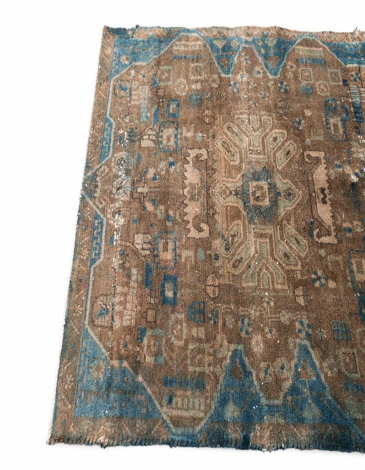 Detail image of  3' 9 x 5' 5  Hand Knotted Ultra Vintage Persian Wool Rug