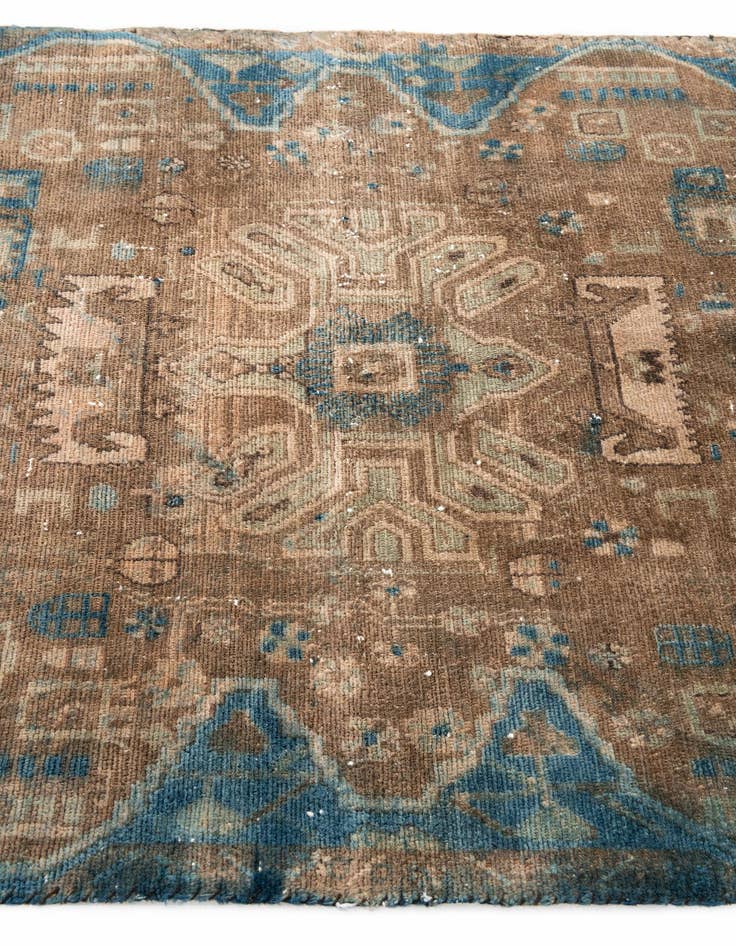 Detail image of  3' 9 x 5' 5  Hand Knotted Ultra Vintage Persian Wool Rug