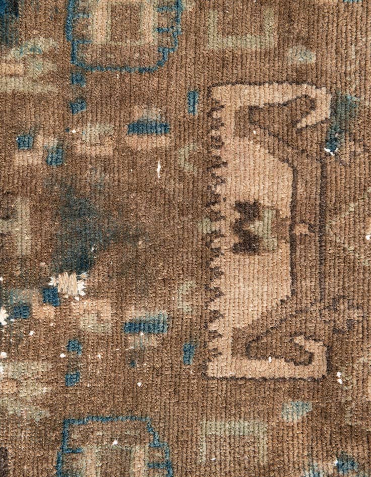 Detail image of  3' 9 x 5' 5  Hand Knotted Ultra Vintage Persian Wool Rug