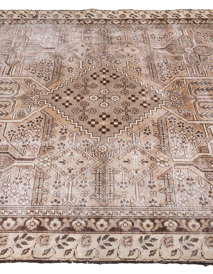 Detail image of  6' 2 x 9' 3  Hand Knotted Ultra Vintage Persian Wool Rug