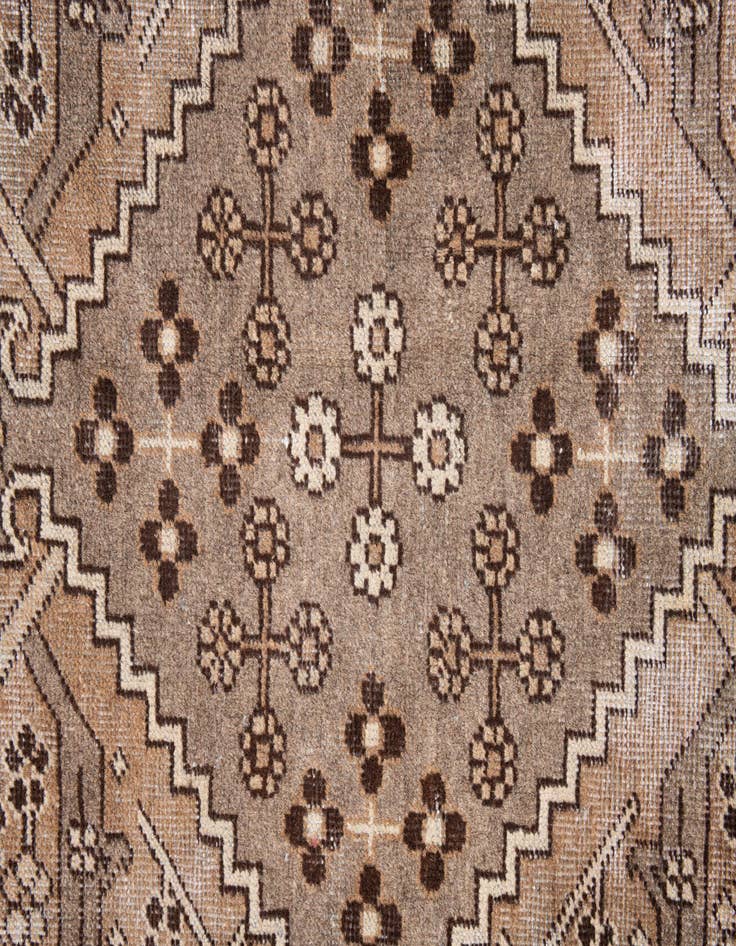 Detail image of  6' 2 x 9' 3  Hand Knotted Ultra Vintage Persian Wool Rug