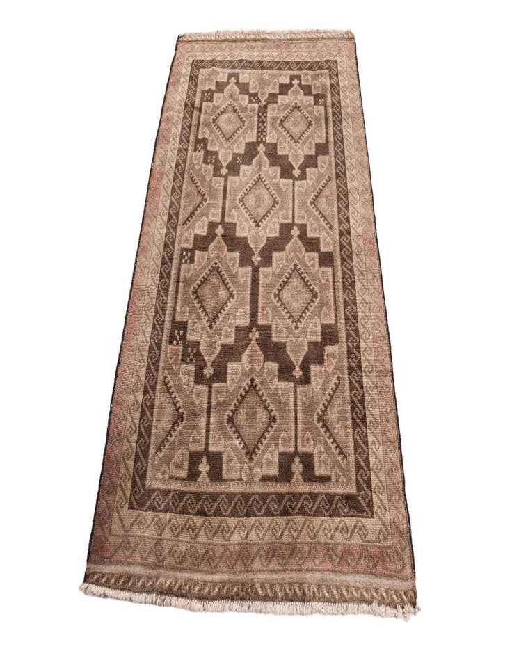 Detail image of  3' 9 x 6' 2  Hand Knotted Ultra Vintage Persian Wool Rug