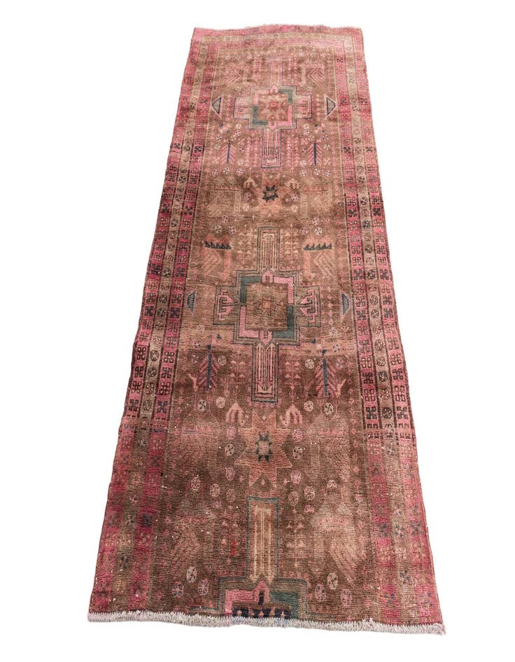 Detail image of  4' x 7' 1  Hand Knotted Ultra Vintage Persian Wool Rug