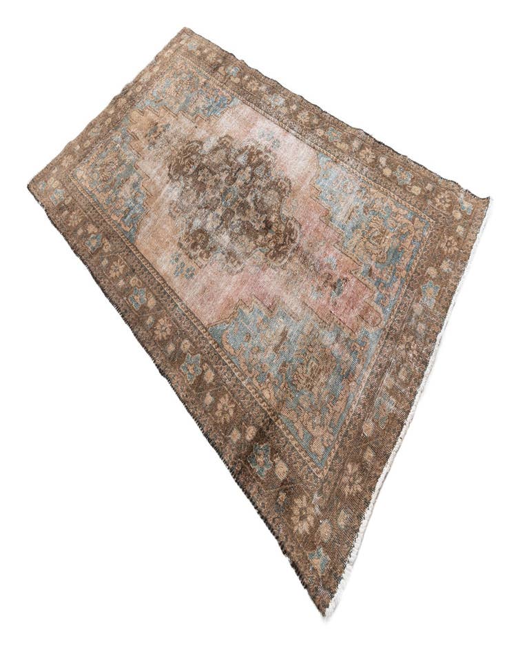 Detail image of  4' 2 x 7' 1  Hand Knotted Ultra Vintage Persian Wool Rug