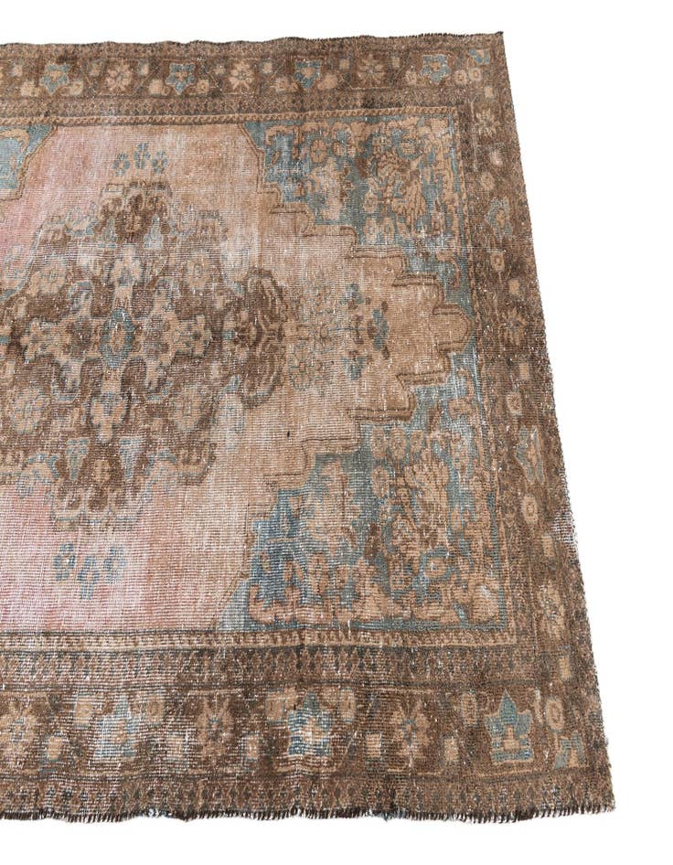 Detail image of  4' 2 x 7' 1  Hand Knotted Ultra Vintage Persian Wool Rug