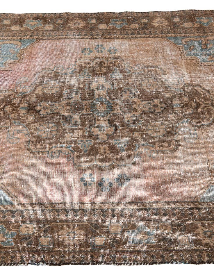 Detail image of  4' 2 x 7' 1  Hand Knotted Ultra Vintage Persian Wool Rug