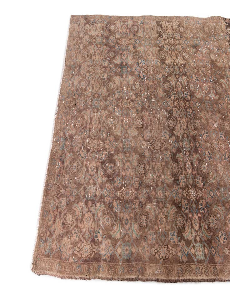 Detail image of  4' 6 x 8' 6  Hand Knotted Ultra Vintage Persian Wool Rug