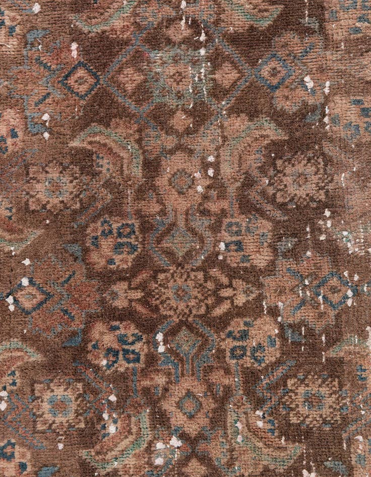Detail image of  4' 6 x 8' 6  Hand Knotted Ultra Vintage Persian Wool Rug