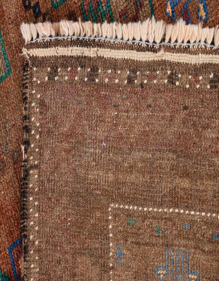Detail image of  3' 7 x 5' 10  Hand Knotted Ultra Vintage Persian Wool Rug