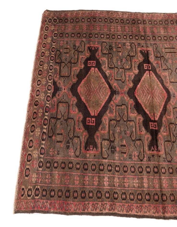 Detail image of  3' 5 x 6'  Hand Knotted Ultra Vintage Persian Wool Rug