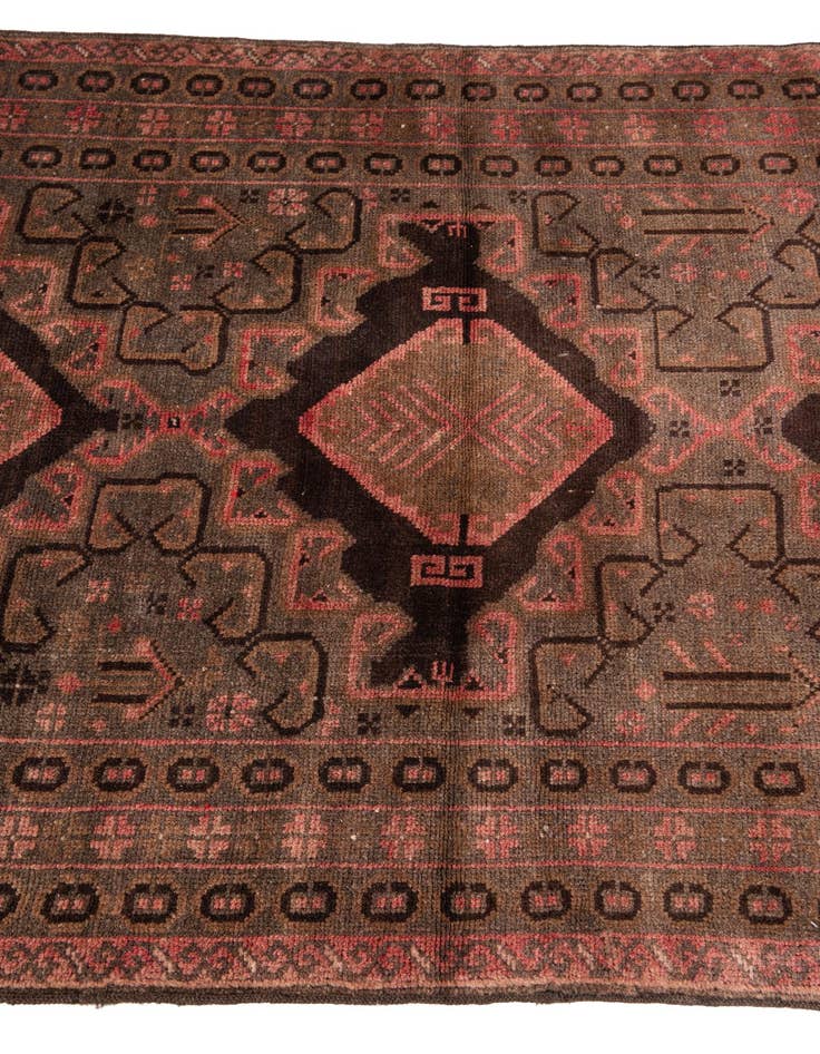 Detail image of  3' 5 x 6'  Hand Knotted Ultra Vintage Persian Wool Rug