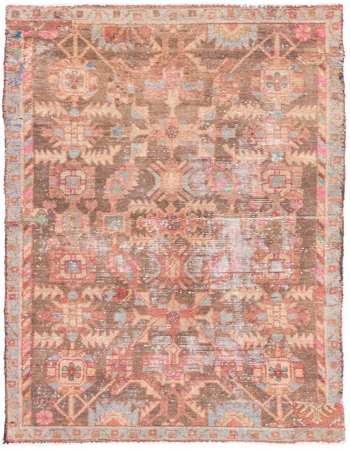  3' 4 x 6' 1  Hand Knotted Ultra Vintage Persian W...