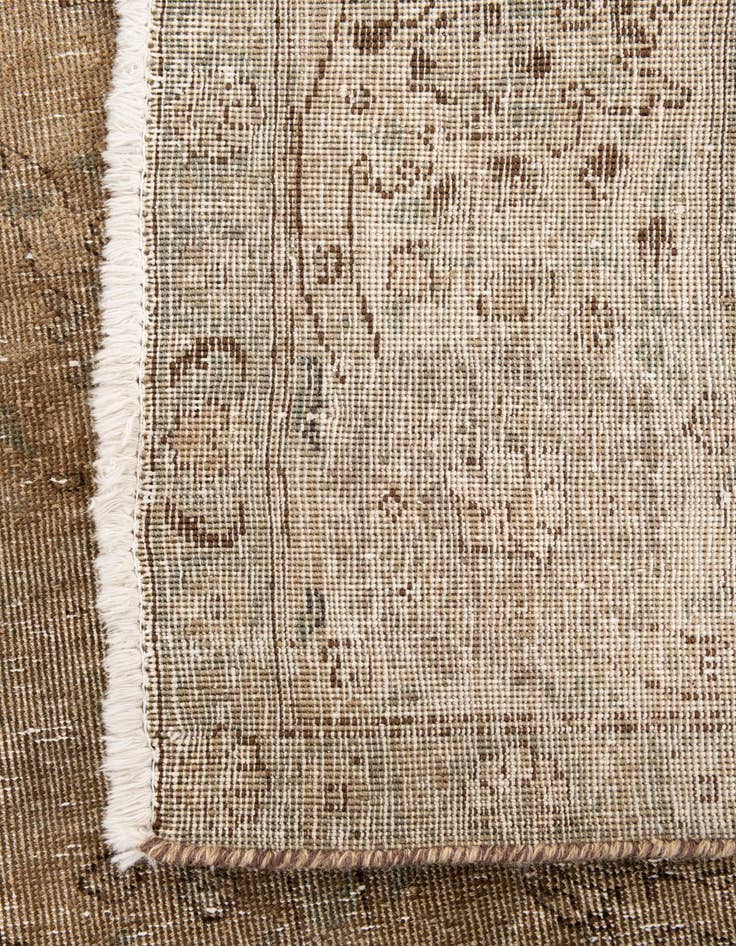Detail image of  6' 4 x 9'  Hand Knotted Ultra Vintage Persian Wool Rug