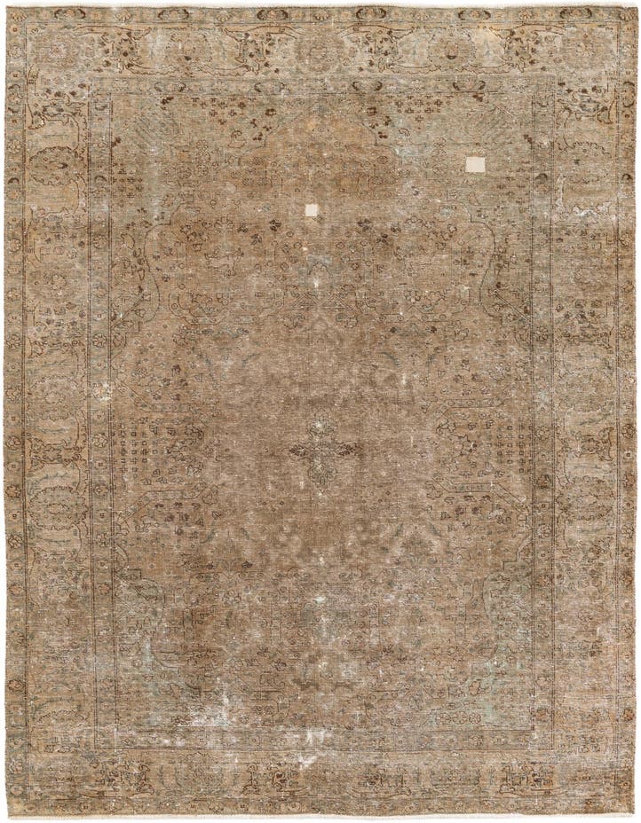  6' 4 x 9'  Hand Knotted Ultra Vintage Persian W...