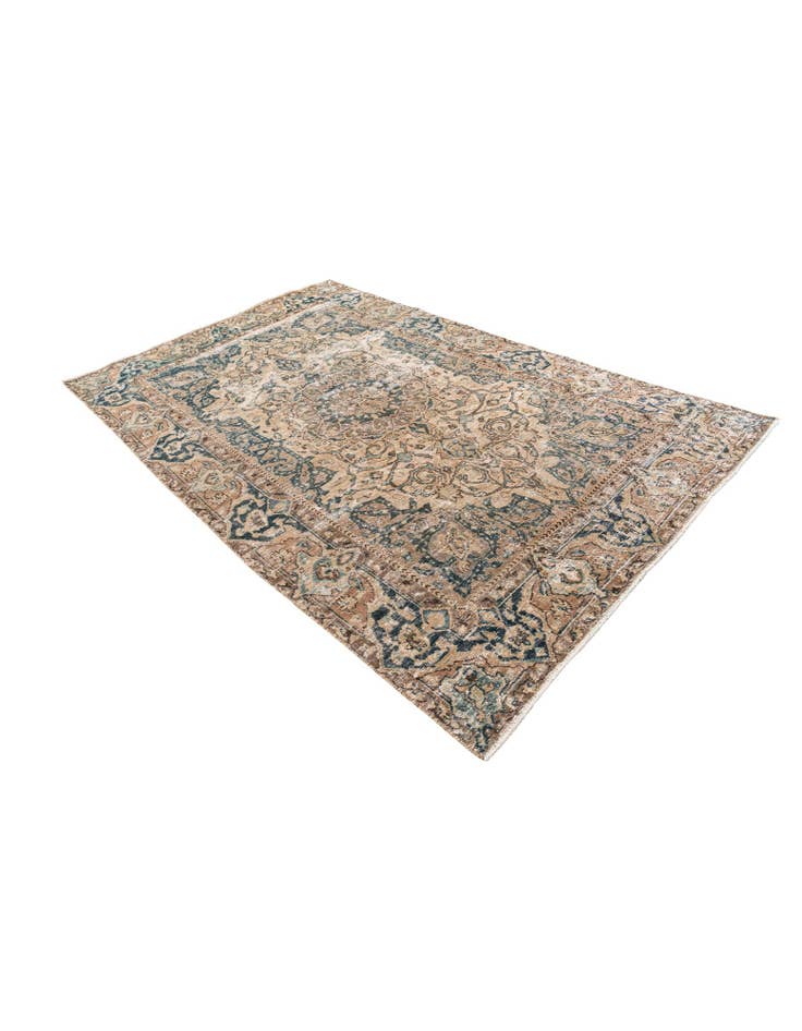 Detail image of  6' x 9' 5  Hand Knotted Ultra Vintage Persian Wool Rug