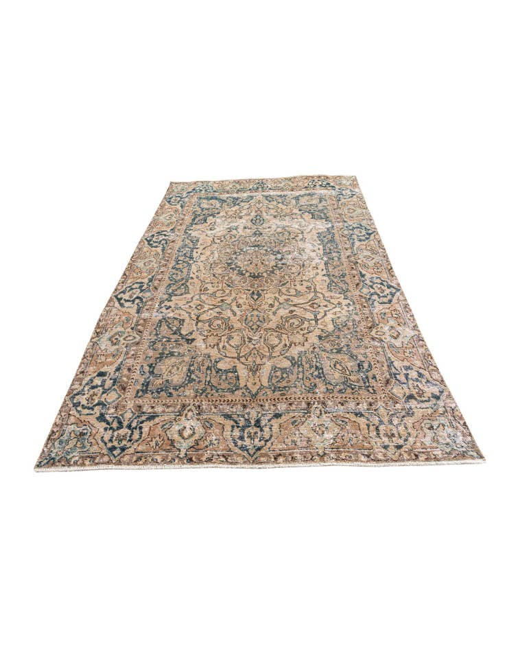 Detail image of  6' x 9' 5  Hand Knotted Ultra Vintage Persian Wool Rug