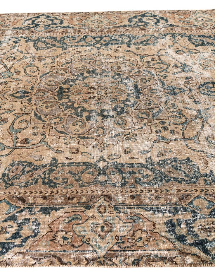 Detail image of  6' x 9' 5  Hand Knotted Ultra Vintage Persian Wool Rug