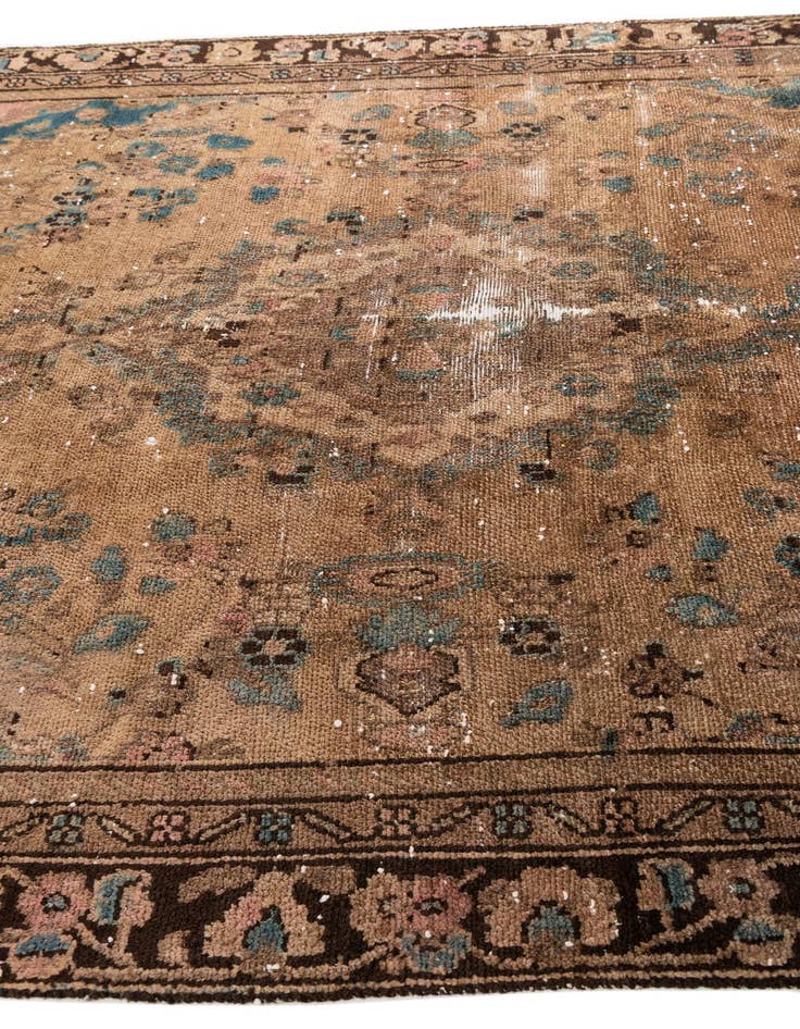 Detail image of  5' 10 x 9' 7  Hand Knotted Ultra Vintage Persian Wool Rug