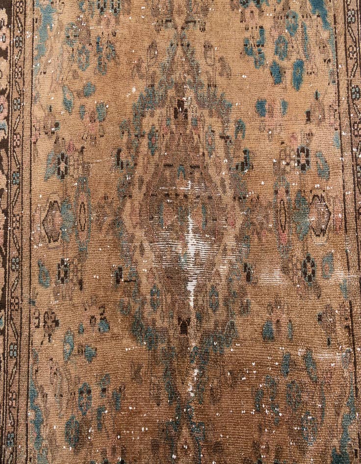 Detail image of  5' 10 x 9' 7  Hand Knotted Ultra Vintage Persian Wool Rug