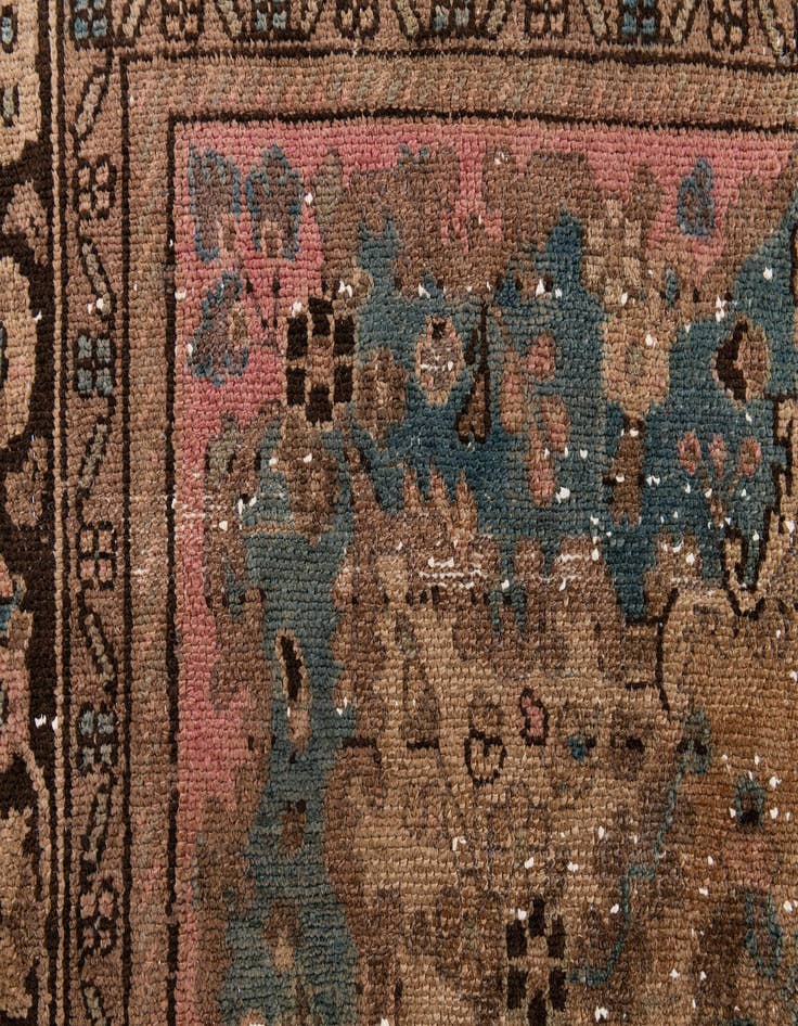 Detail image of  5' 10 x 9' 7  Hand Knotted Ultra Vintage Persian Wool Rug