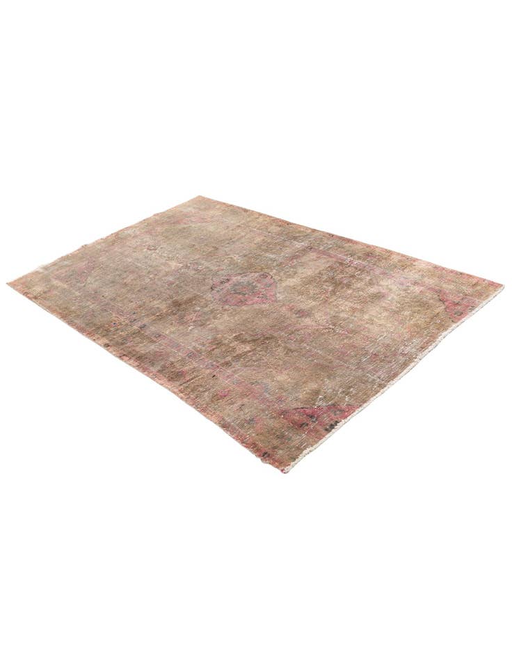 Detail image of  4' 4 x 6' 8  Hand Knotted Ultra Vintage Persian Wool Rug