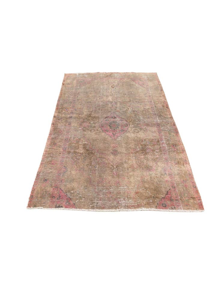 Detail image of  4' 4 x 6' 8  Hand Knotted Ultra Vintage Persian Wool Rug