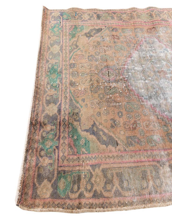 Detail image of  3' 9 x 6' 7  Hand Knotted Ultra Vintage Persian Wool Rug