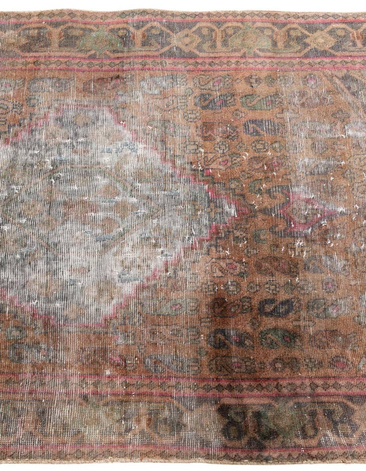 Detail image of  3' 9 x 6' 7  Hand Knotted Ultra Vintage Persian Wool Rug