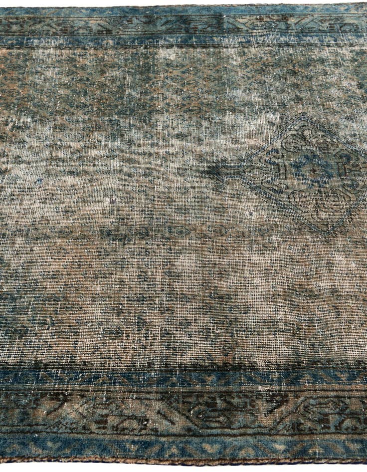 Detail image of  4' 1 x 6' 9  Hand Knotted Ultra Vintage Persian Wool Rug