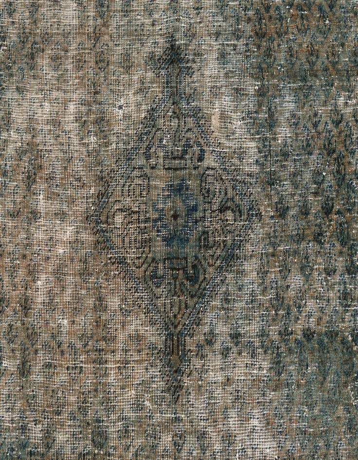 Detail image of  4' 1 x 6' 9  Hand Knotted Ultra Vintage Persian Wool Rug