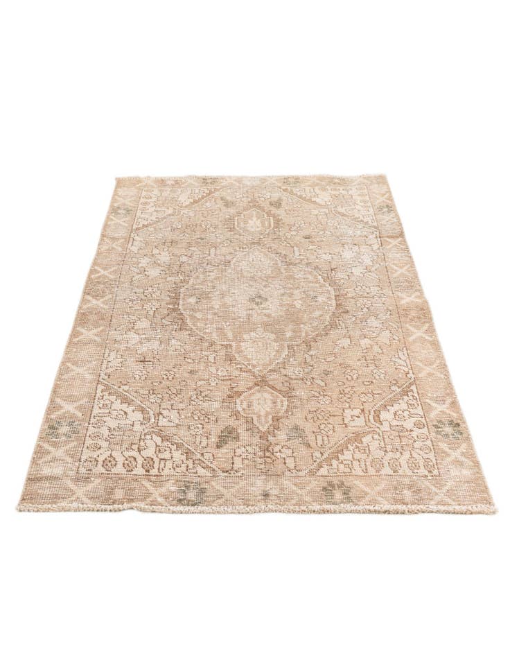 Detail image of  3' 4 x 5'  Hand Knotted Ultra Vintage Persian Wool Rug