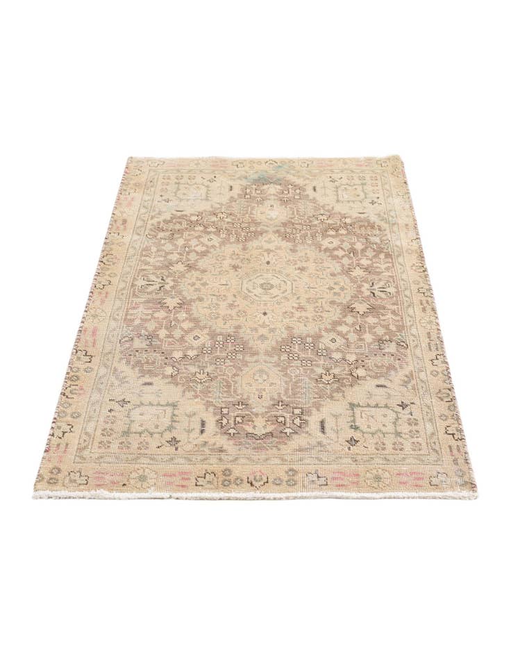 Detail image of  2' 9 x 4' 9  Hand Knotted Ultra Vintage Persian Wool Rug