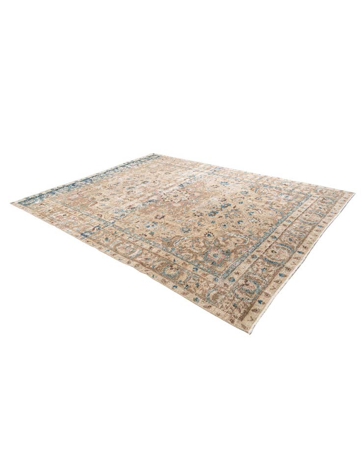 Detail image of  8' x 10' 5  Hand Knotted Ultra Vintage Persian Wool Rug