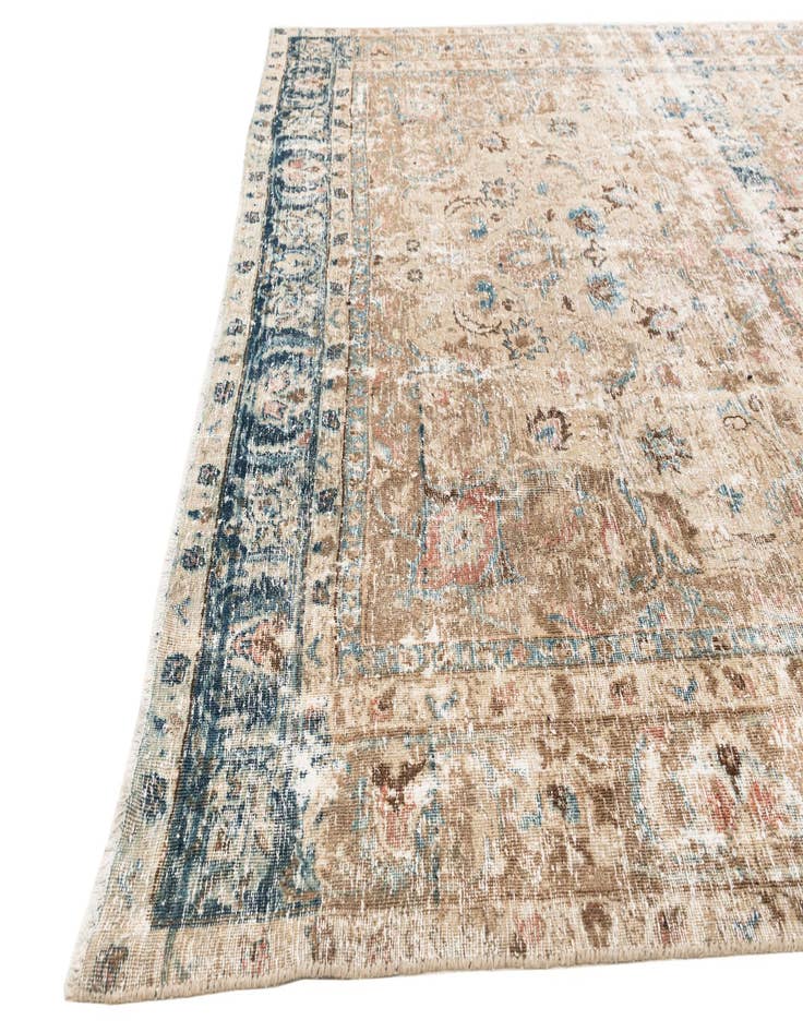 Detail image of  8' x 10' 5  Hand Knotted Ultra Vintage Persian Wool Rug