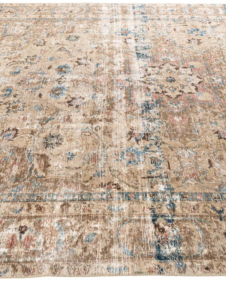 Detail image of  8' x 10' 5  Hand Knotted Ultra Vintage Persian Wool Rug