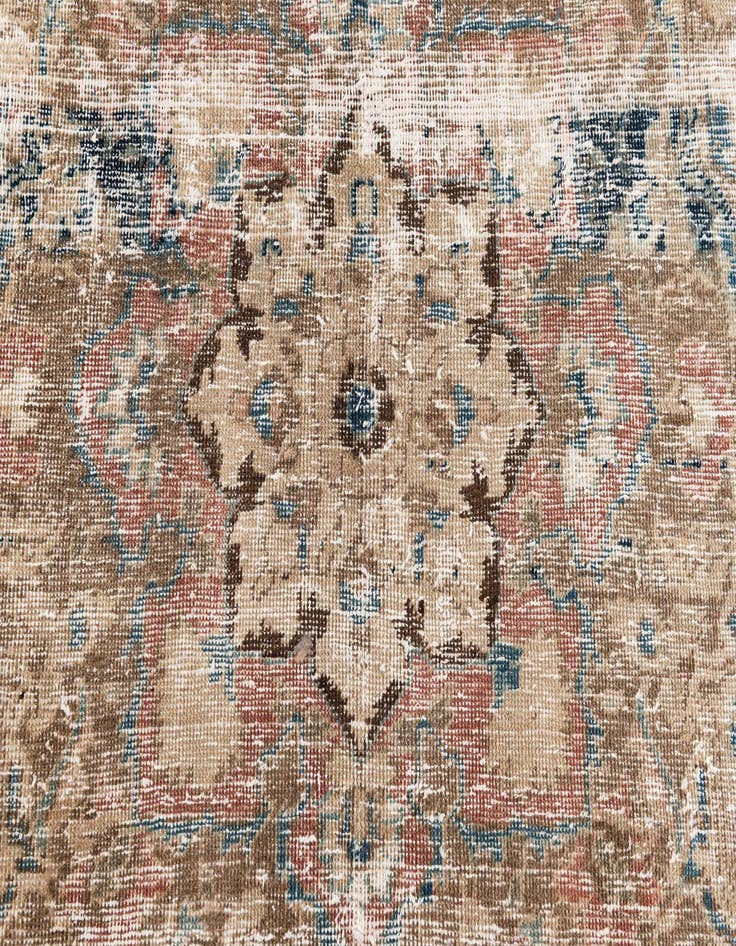 Detail image of  8' x 10' 5  Hand Knotted Ultra Vintage Persian Wool Rug