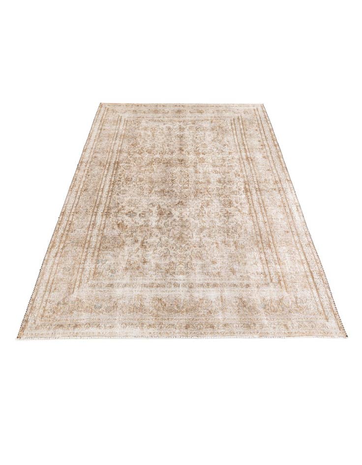 Detail image of  6' 3 x 9' 5  Hand Knotted Ultra Vintage Persian Wool Rug