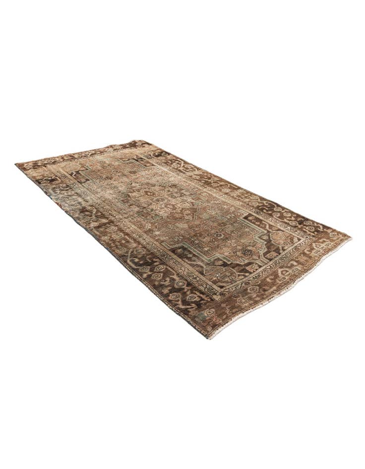 Detail image of  3' 9 x 6' 9  Hand Knotted Ultra Vintage Persian Wool Rug