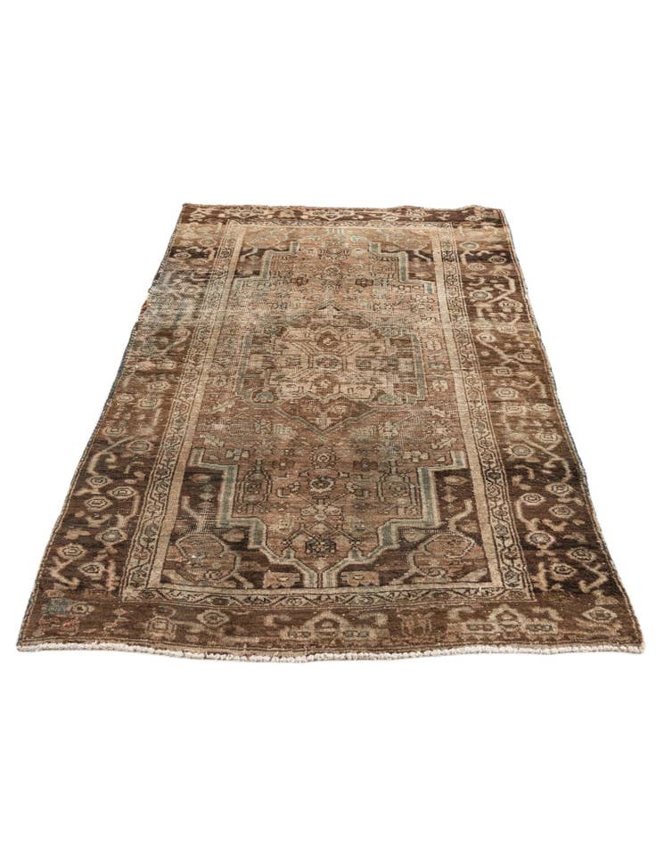 Detail image of  3' 9 x 6' 9  Hand Knotted Ultra Vintage Persian Wool Rug