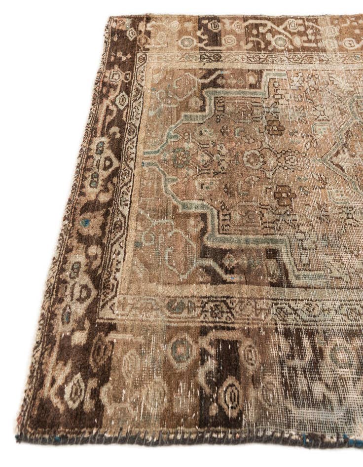 Detail image of  3' 9 x 6' 9  Hand Knotted Ultra Vintage Persian Wool Rug