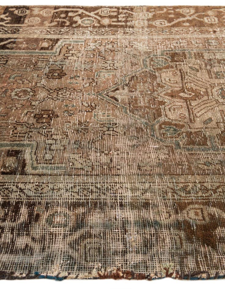 Detail image of  3' 9 x 6' 9  Hand Knotted Ultra Vintage Persian Wool Rug