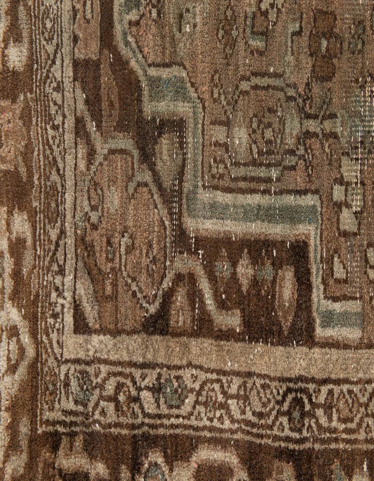 Detail image of  3' 9 x 6' 9  Hand Knotted Ultra Vintage Persian Wool Rug
