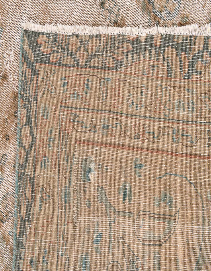 Detail image of  7' 9 x 11' 5  Hand Knotted Ultra Vintage Persian Wool Rug