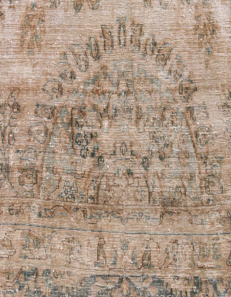 Detail image of  7' 9 x 11' 5  Hand Knotted Ultra Vintage Persian Wool Rug