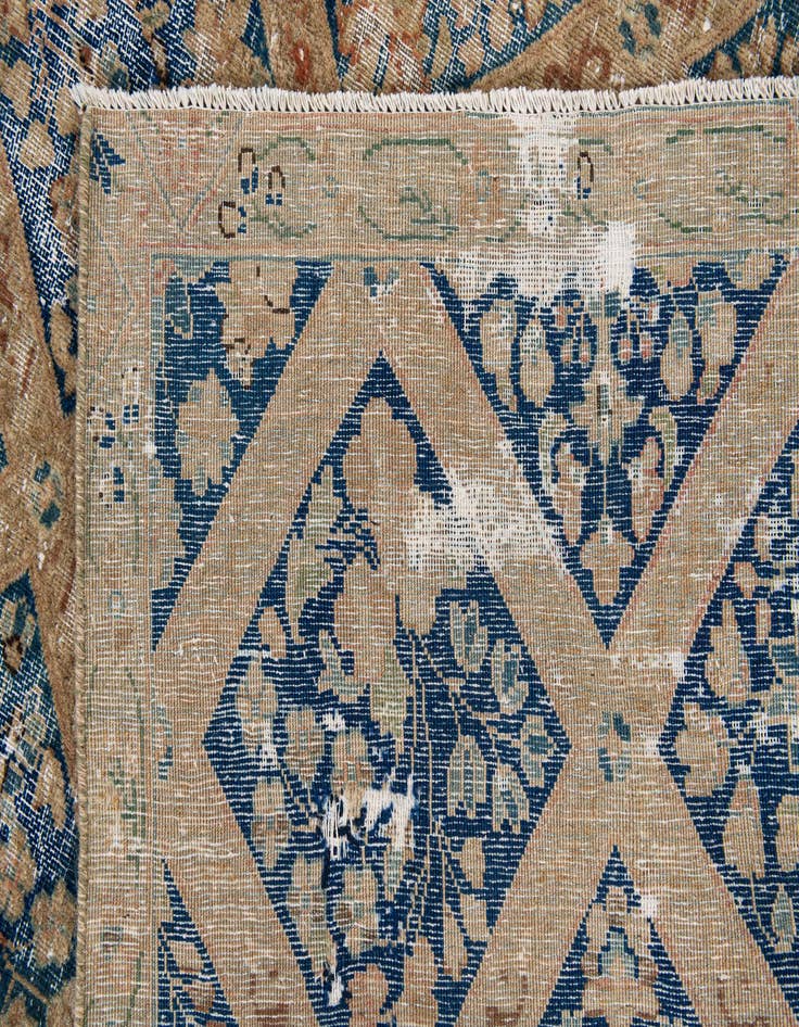 Detail image of  7' 3 x 11' 4  Hand Knotted Ultra Vintage Persian Wool Rug