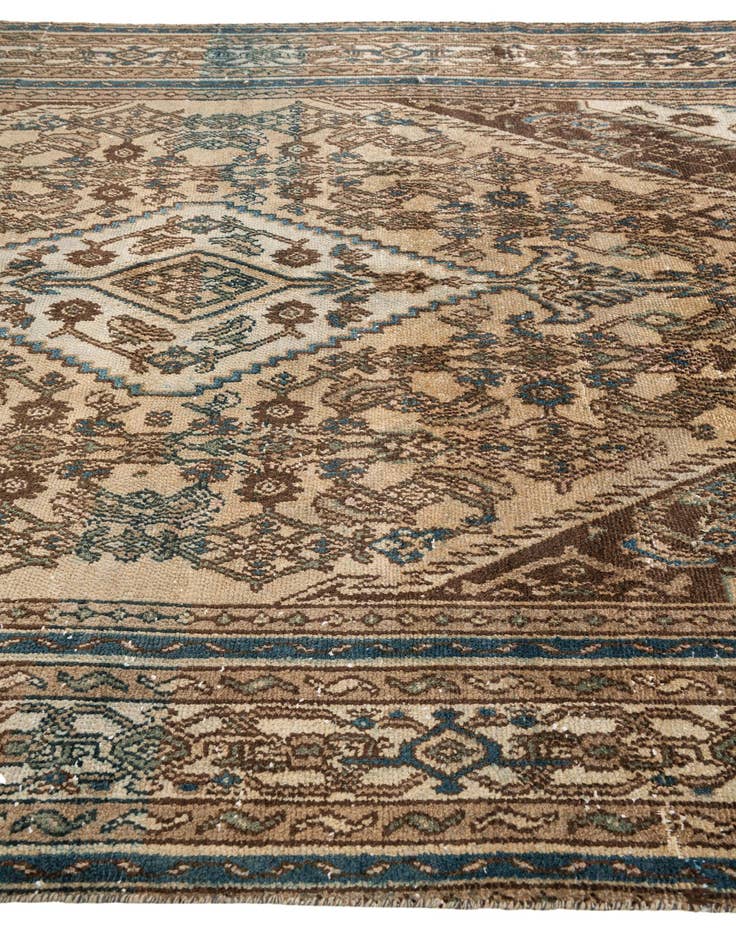 Detail image of  6' 7 x 9' 4  Hand Knotted Ultra Vintage Persian Wool Rug