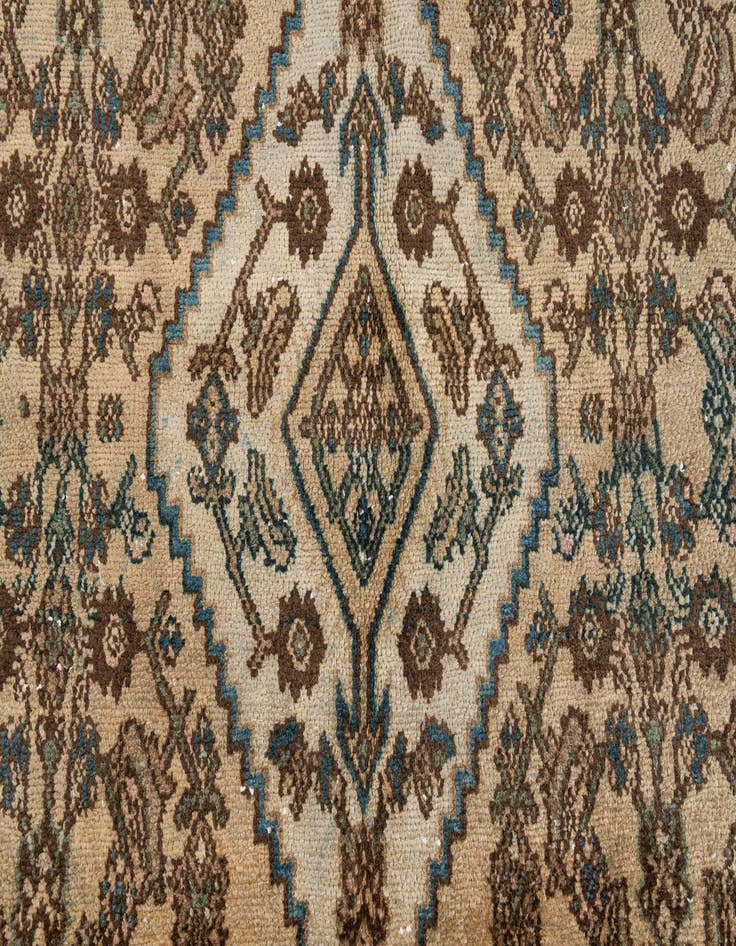 Detail image of  6' 7 x 9' 4  Hand Knotted Ultra Vintage Persian Wool Rug