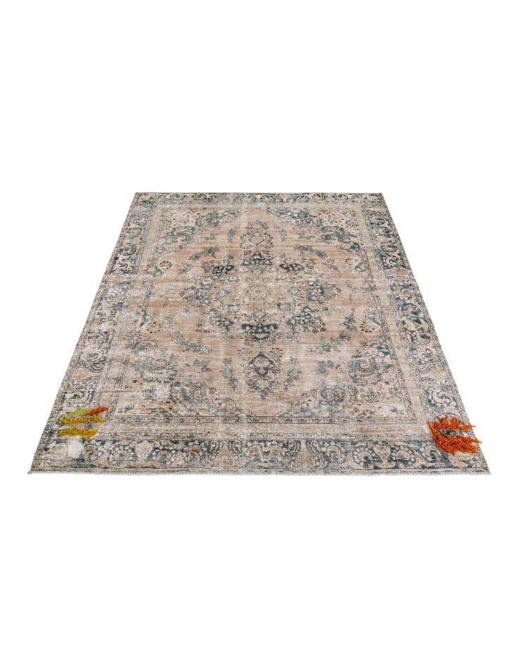 Detail image of  9' x 11' 1  Hand Knotted Ultra Vintage Persian Wool Rug