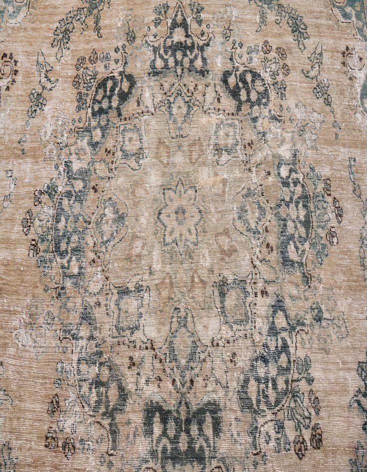 Detail image of  9' x 11' 1  Hand Knotted Ultra Vintage Persian Wool Rug