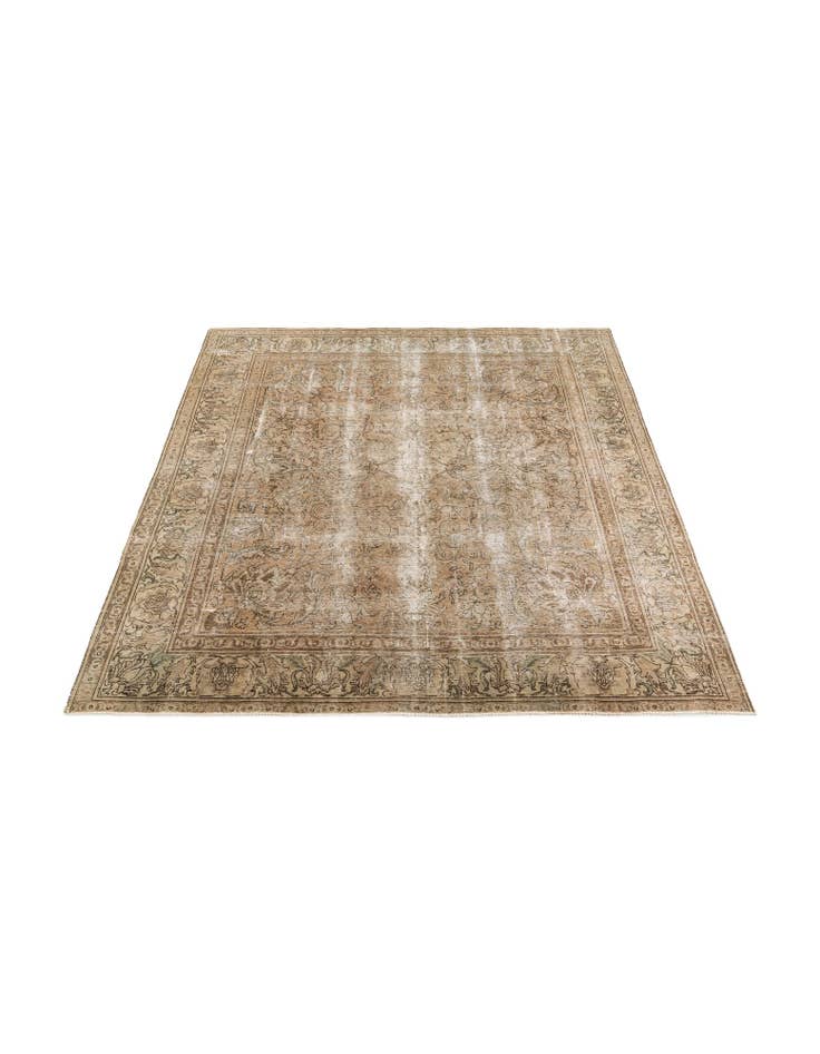 Detail image of  9' 7 x 10' 7  Hand Knotted Ultra Vintage Persian Wool Rug